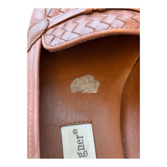 Vintage Etienne Aigner Womens 7 N Tassel Loafers Woven Brown‎ Leather Made Spain - Picture 6 of 13
